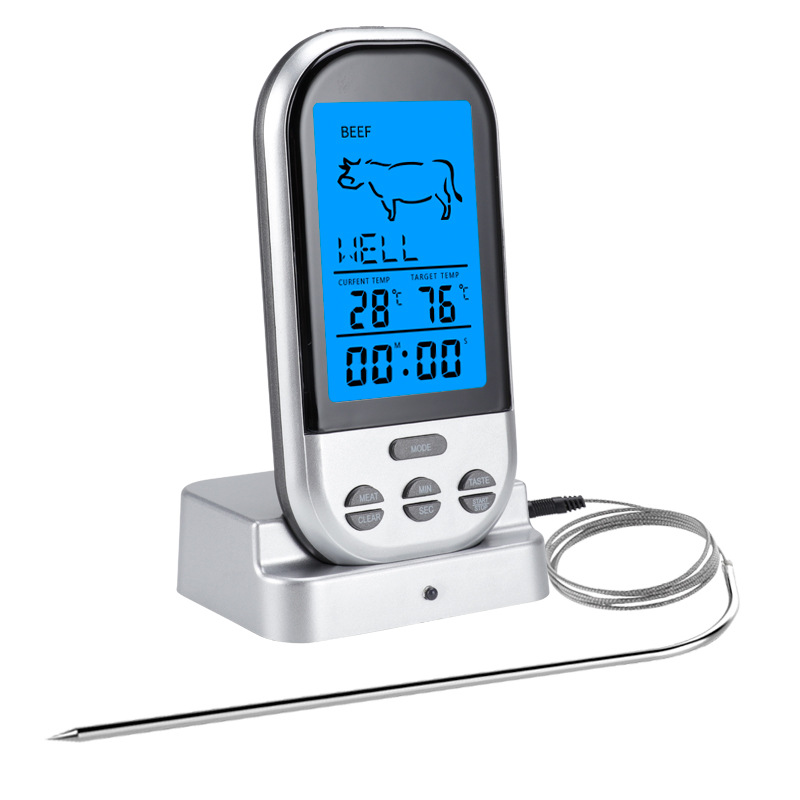 Thermometer Digital - Termometro Wireless per Barbecue con Timer,