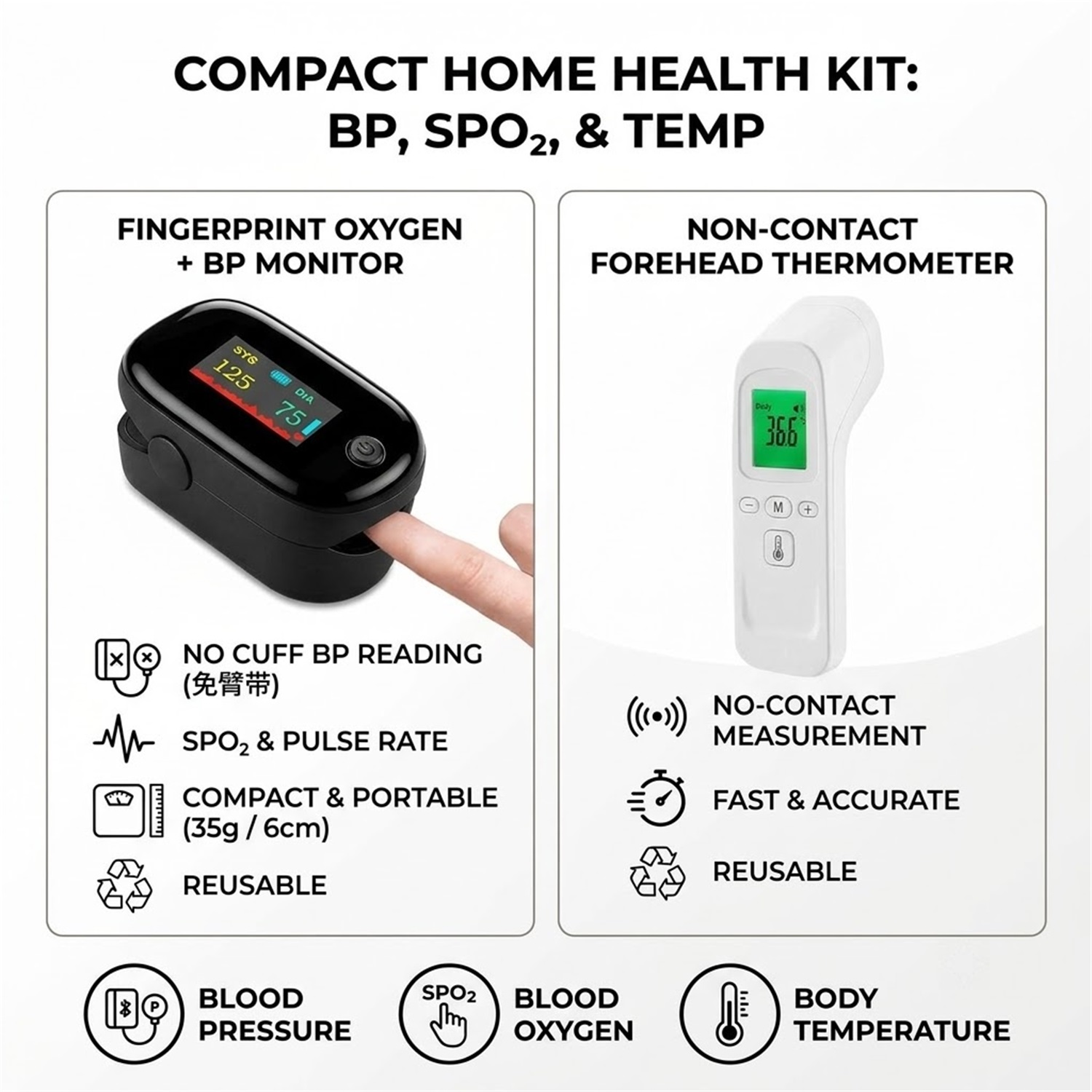Termometro a infrarossi per la - Pulse Oximeter recensione e prezzo