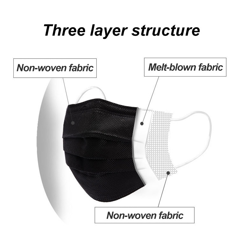 100-400 pezzi Maschere Nere Mo - Surgical Mask recensione e prezzo